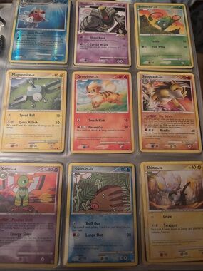 Pokemon Trading Card Lot - Blue, Yellow, Green, Red, Purple